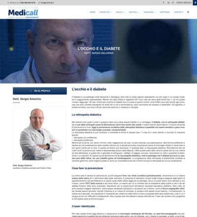 Sergio Solarino Medicall: Occhio e diabete
